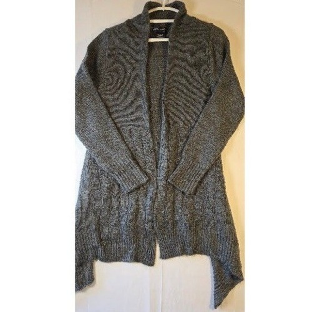United States Sweaters Gray Open Front Sharkbite Hem Cardigan XL Super Soft